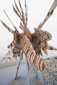 Lionfish, 2013 h 92 inches x L 107 inches x  w 66 inches Medium:   steel, paper, mixed media 