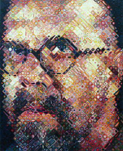 Chuck Close Self-Portrait  Published by Pace Editions, Inc. 2000  111 color silkscreen  Edition of 80 Courtesy Pace Editions, Inc.