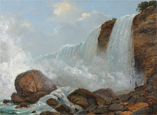 Niagara: American Falls: Oil on canvas 1853 17” x 23” Private collection