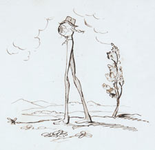 Transparent Eyeball (from Emerson’s “Nature”) From Cranch’s “Scraps” book, Ink on paper c.1839 9 ¾ x 7 5/8 inches, Private collection