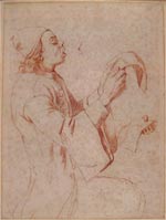 Circle of Francois-Andre Vincent Young Man Singing Red chalk and black lead on paper 10 ½” x 7 7/8”
