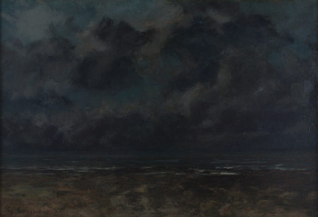 Gustave Courbet (French, 1819-1877), Stormy Seascape, ca. 1869, oil on canvas. Gift of James R. Good, NY, 1969.22.