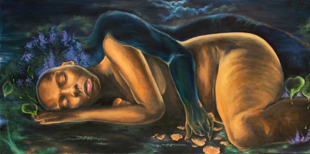 Christina Jones, Cocoon, 2022, oil on canvas