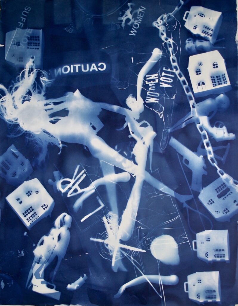 Margaret Roleke, Women Vote, 2020, cyanotype.